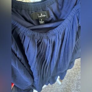 Lulu's Midnight Blue Gathered Dress